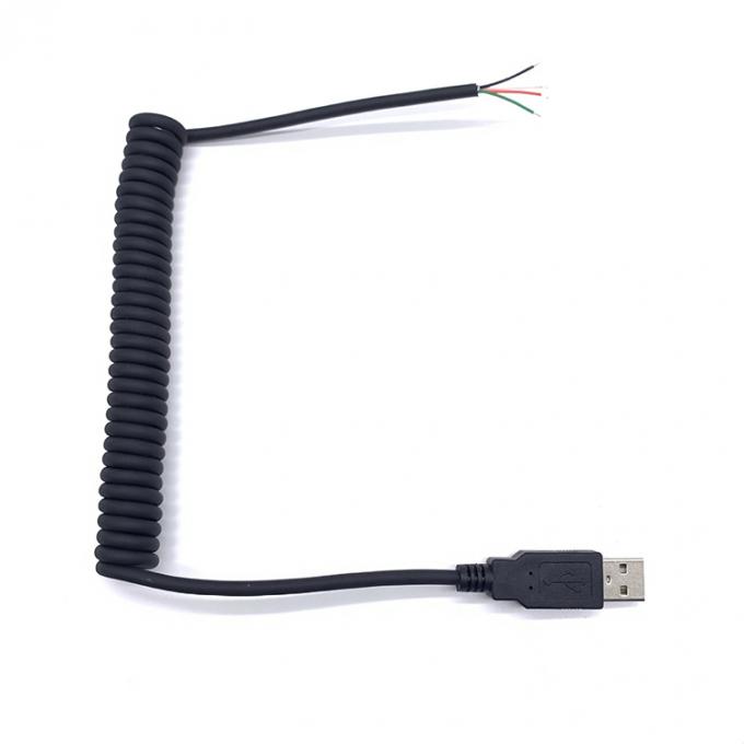 Cavo a molla avvolto USB per aprire 4 cavi nudi in scatola Cable finale 5