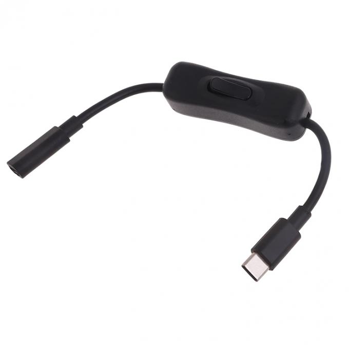 Maschio a femmina USB Tipo C a C Accendi e spenga Cable di estensione di ricarica dati per telefono a lampada a LED Raspberry Pi 0