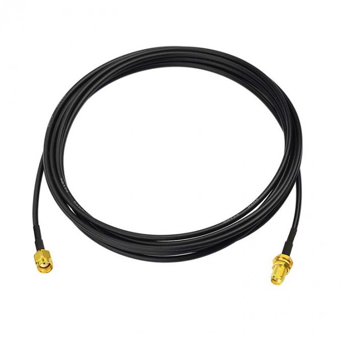 RG174 Cable di estensione dell'antenna coassiale RP SMA maschio a RP SMA femmina per la telecamera di sicurezza Wifi Router 0