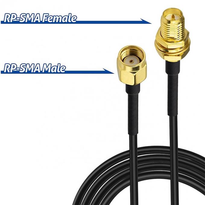 RG174 Cable di estensione dell'antenna coassiale RP SMA maschio a RP SMA femmina per la telecamera di sicurezza Wifi Router 1