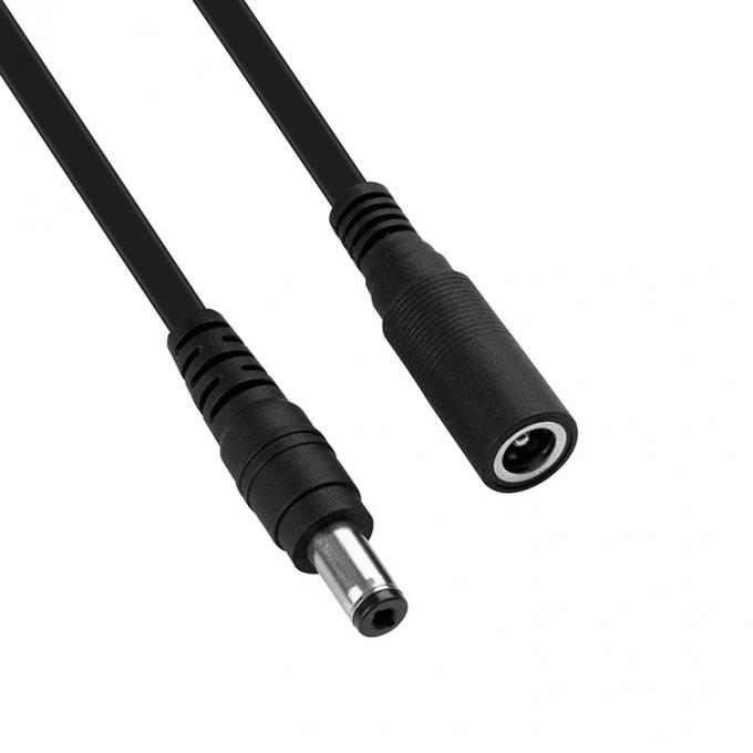 1m 3m 5m 12V Maschio a Maschio Femmina Flat DC 5.5x2.1mm 5.5x2.5mm 3.5x1.35mm Cable di estensione di corrente Jack a canna per telecamera di sorveglianza LED 5