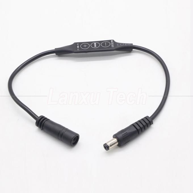 Lampada senza passo maschio a femmina Jack a canna 5.5x2.1mm 5.5x2.5mm 3.5x1.35mm Dimmer a cavo per lampadina a LED 4