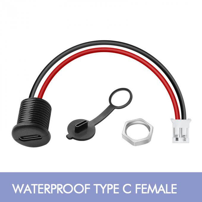 IP67 IP68 Cappuccio impermeabile USB Tipo C Femminile Socket Jack a 2 Pin PH 2.0 XH 2.54 SH1.0 VH ZH MX Cable di connettore 0