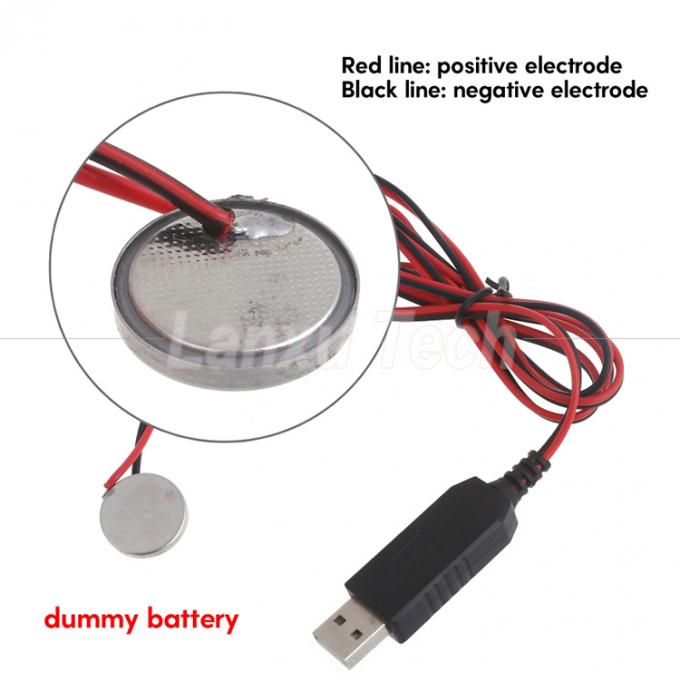 USB 5v a 3v uscita eliminatore della batteria CR2032 sostituire il cavo del caricabatterie 4