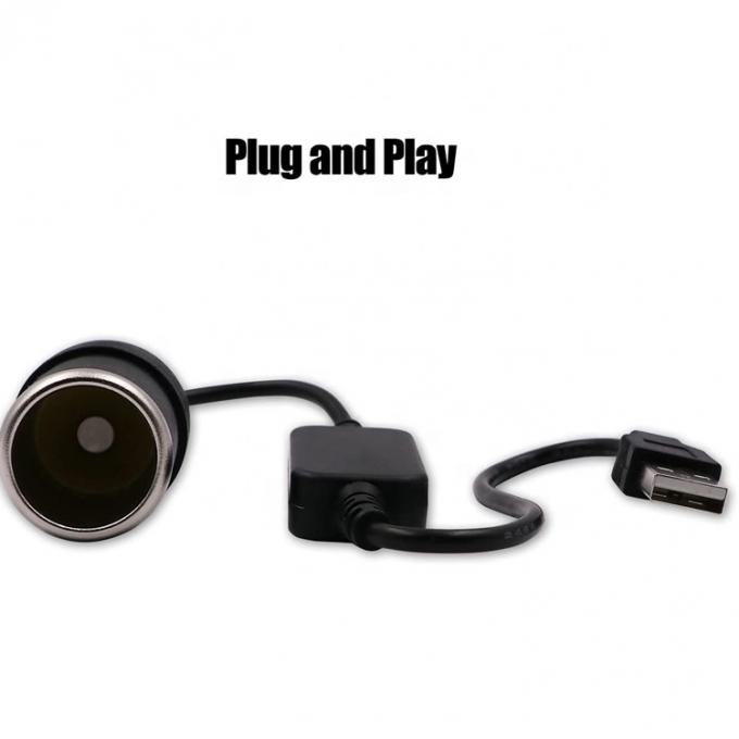 USB A Maschio a 12v Car Cigarette Lighter Socket Female Power Converter Cable 2
