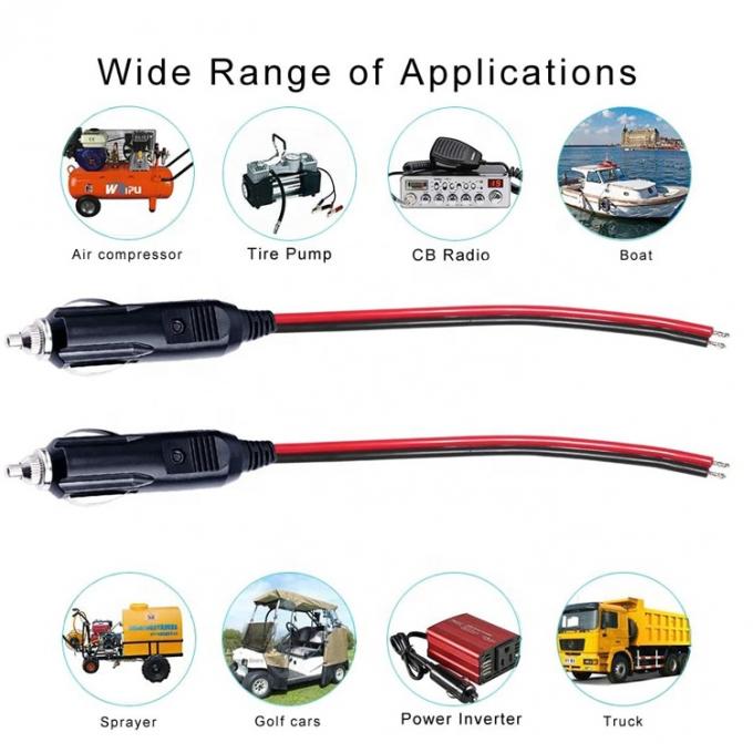 12V 24V 15A fusibile auto accenditore di sigarette maschio spina con filo stagnato di piombo 5