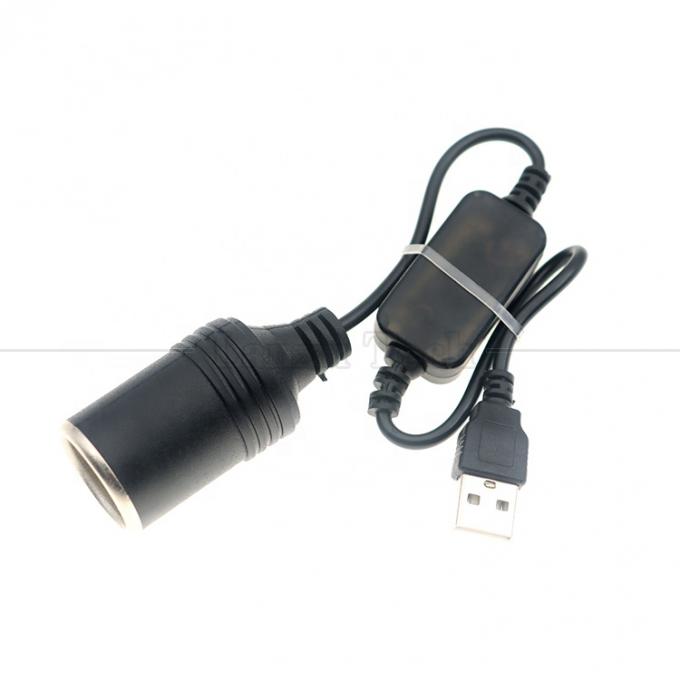 Impostare caricabatterie USB A maschio 5V a 12V auto accenditore di sigarette presa femmina cavo convertitore 2