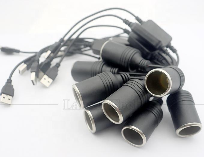 Impostare caricabatterie USB A maschio 5V a 12V auto accenditore di sigarette presa femmina cavo convertitore 6