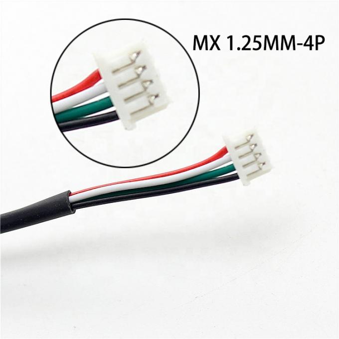 Custom 4 Pin Dupont 2.54mm a Molex 1.25mm Pitch Connector Wire Harness Assembly Cable 2