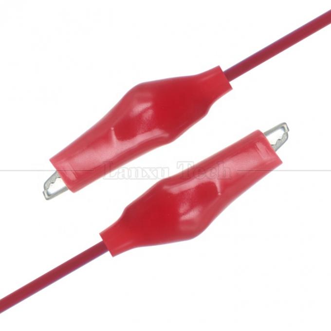 Nero Rosso Elettrico Alligatore Crocodile Clamps Clips Cable di prova di potenza della batteria 2