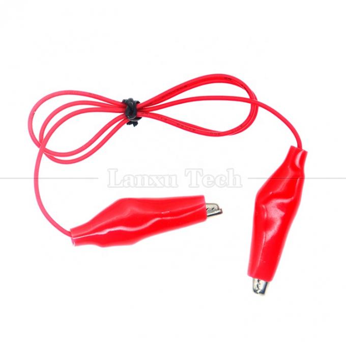 Nero Rosso Elettrico Alligatore Crocodile Clamps Clips Cable di prova di potenza della batteria 5