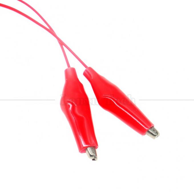 Nero Rosso Elettrico Alligatore Crocodile Clamps Clips Cable di prova di potenza della batteria 3