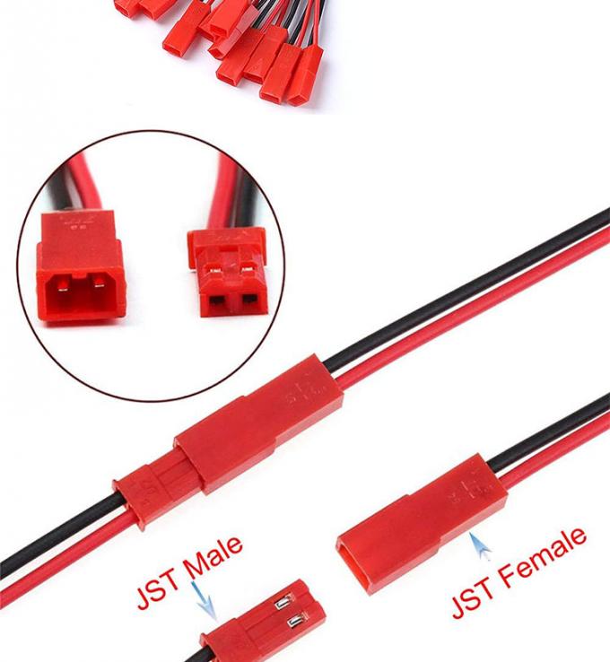 22AWG maschio femmina 2 PIN JST SYP RCY connettore a presa per il cavo a piombo per la batteria a strisce a LED 1