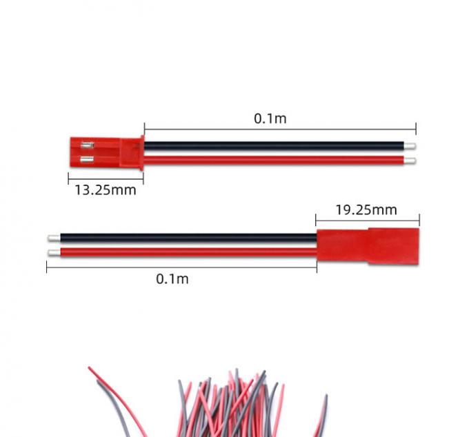 22AWG maschio femmina 2 PIN JST SYP RCY connettore a presa per il cavo a piombo per la batteria a strisce a LED 3