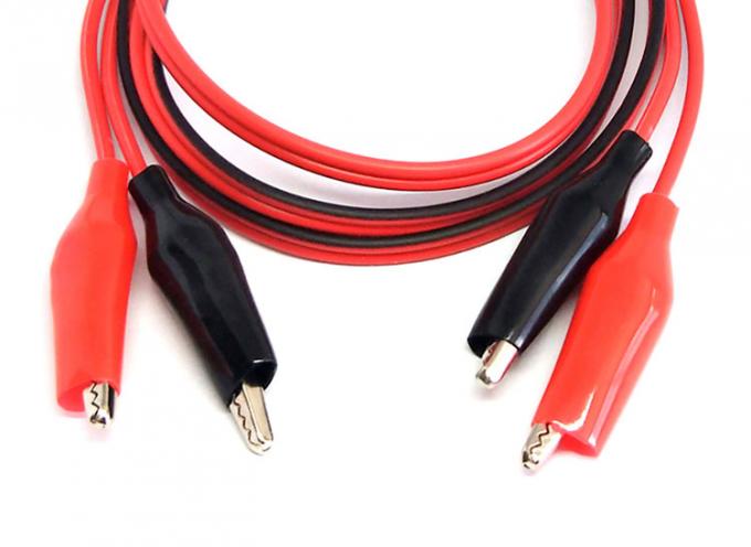12v doppio terminale nero rosso test elettrico porta Jumper filo alligatore Crocodile clip cavo 7