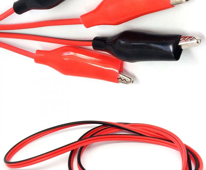 12v doppio terminale nero rosso test elettrico porta Jumper filo alligatore Crocodile clip cavo 5