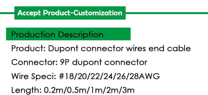 Cavo cablaggio connettore Dupont con passo 9 PIN OEM da 2,54 mm 0