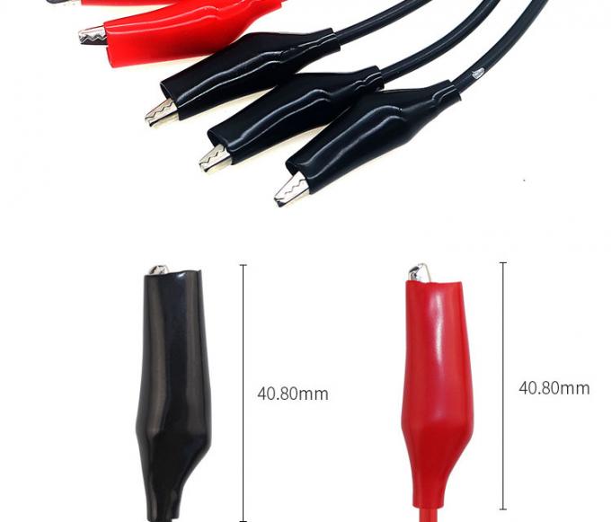12V rosso nero clip alligatore cavo della batteria 2