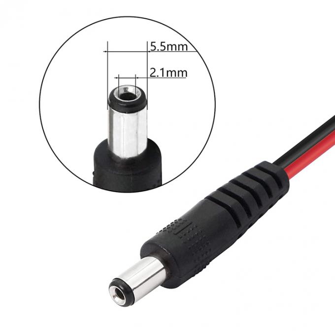 2.1mmx5.5 mm 12V DC Jack maschio a Clip Power Cable Connector per illuminazione di telecamere di sicurezza CCTV 2