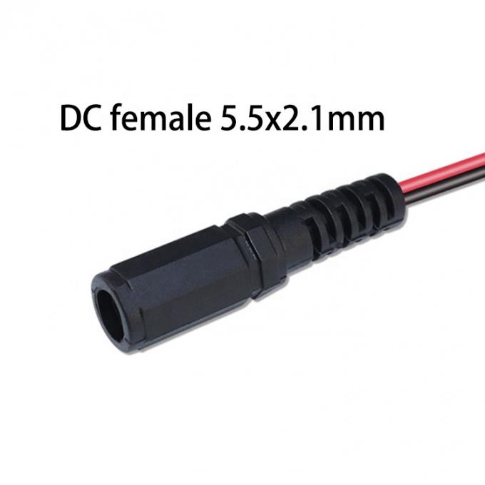 12V DC 5.5x2.1mm Jack a canna femminile per clip alligatore connettori per cavi di alimentazione per telecamere di sicurezza CCTV 2