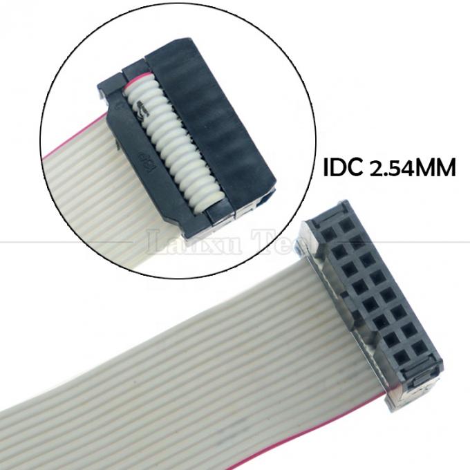 Femmina a Femmina 16 PIN 1,27mm Pitch IDC 2,54mm Connector GPIO Cable di filo a nastro piatto grigio per hard disk CD Raspberry Pi 1