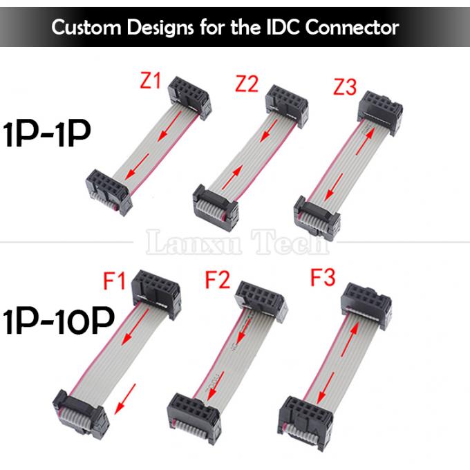 6 8 10 12 14 16 18 20 24 26 30 32 34 40 50 60 64 PIN 1,27 mm Pitch IDC 2,54 mm 2,0 mm Connector Grey Flat Ribbon Wire Cable 3