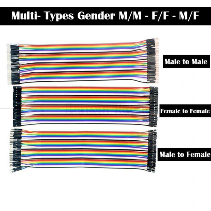 10cm 20cm 30cm Femmina a Femmina Maschio a Maschio 40 Pin Dupont Connector Breadboard GPIO Jumper Wires per Arduino Raspberry Pi 5