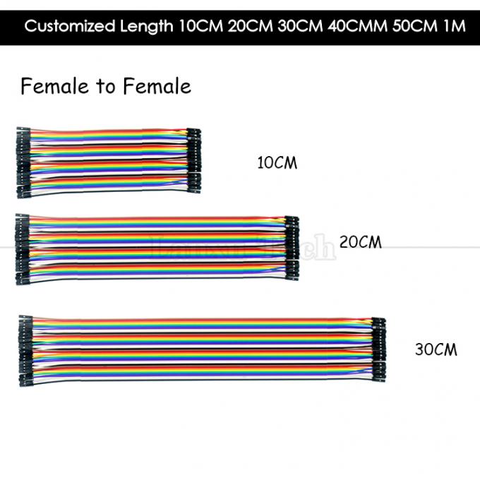 10cm 20cm 30cm Femmina a Femmina Maschio a Maschio 40 Pin Dupont Connector Breadboard GPIO Jumper Wires per Arduino Raspberry Pi 6