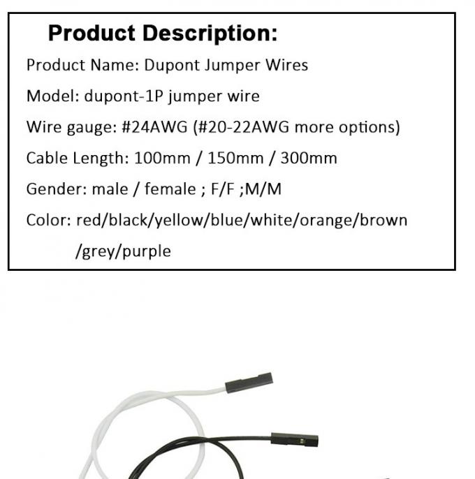 Maschio a Maschio Femmina a Femmina 2.54mm 1 Pin Dupont Connector Wire Jumper senza saldatura per Arduino 0