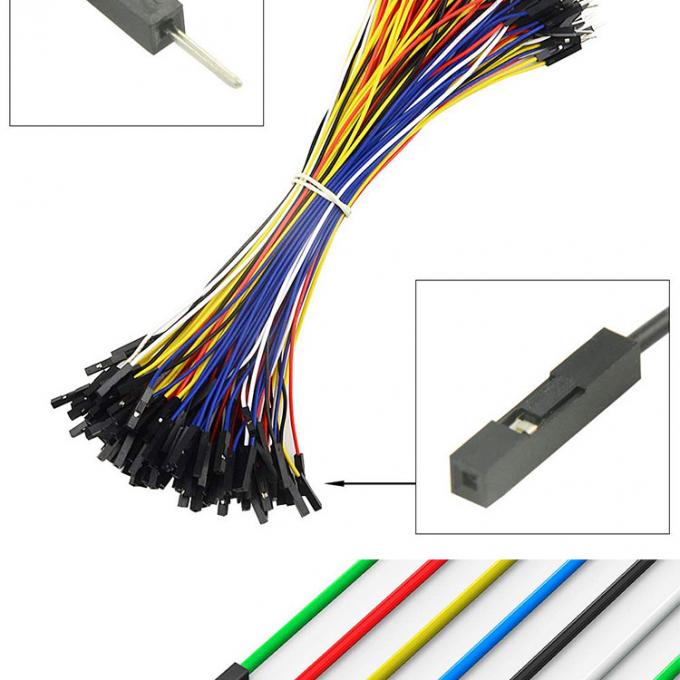 Maschio a Maschio Femmina a Femmina 2.54mm 1 Pin Dupont Connector Wire Jumper senza saldatura per Arduino 3