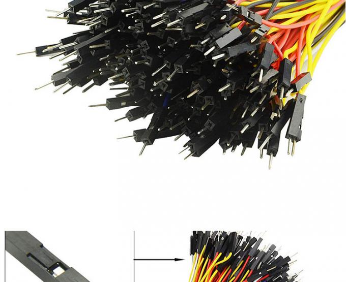 Maschio a Maschio Femmina a Femmina 2.54mm 1 Pin Dupont Connector Wire Jumper senza saldatura per Arduino 2