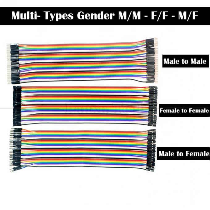 40 PIN Maschio Femminile a Maschio Femminile Dupont GPIO Cable Breadboard Jumper Wire per Arduino 1