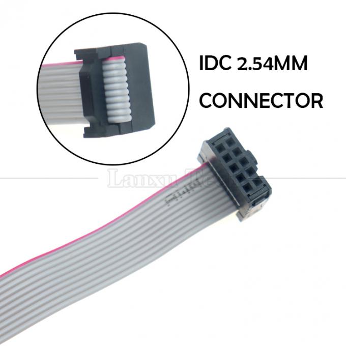 Femmina a Femmina 10 PIN 1,27mm Pitch IDC 2,54mm Connector GPIO Cable di filo a nastro piatto grigio per hard disk CD Raspberry Pi 1