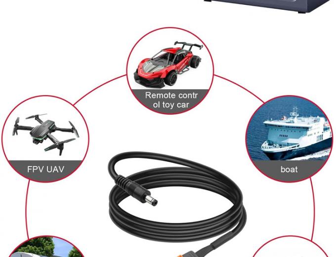 DC 5.5x2.1mm 5.5x2.5mm Plug Male Barrel Jack to XT60 Battery Connector Wire Cable per pannelli solari FPV 7