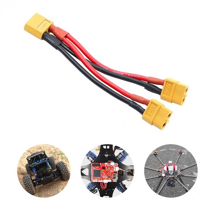14AWG XT60 1 maschio a 2 femmine Y Splitter Cable di estensione per batteria RC Lipo 5
