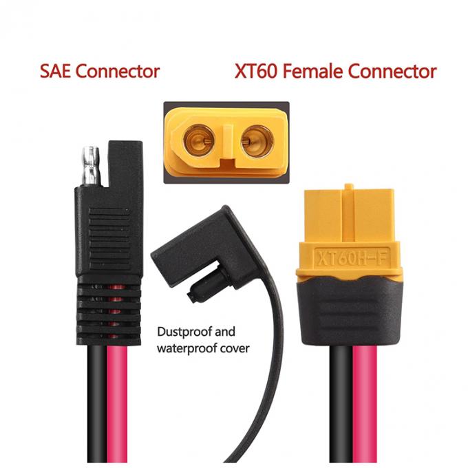 12AWG SAE a XT60 Cable di estensione dell'adattatore di connettore per la stazione di generazione solare Lipo Battery 1