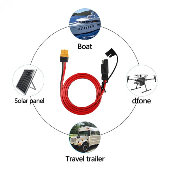 12AWG SAE a XT60 Cable di estensione dell'adattatore di connettore per la stazione di generazione solare Lipo Battery 3