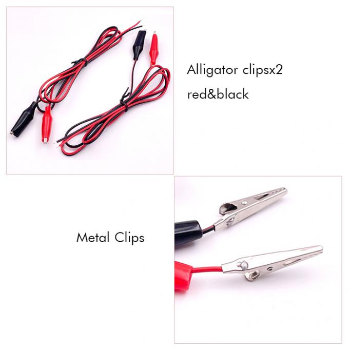 12v nero rosso test elettrico porta Jumper filo alligatore Crocodile clip cavo 1