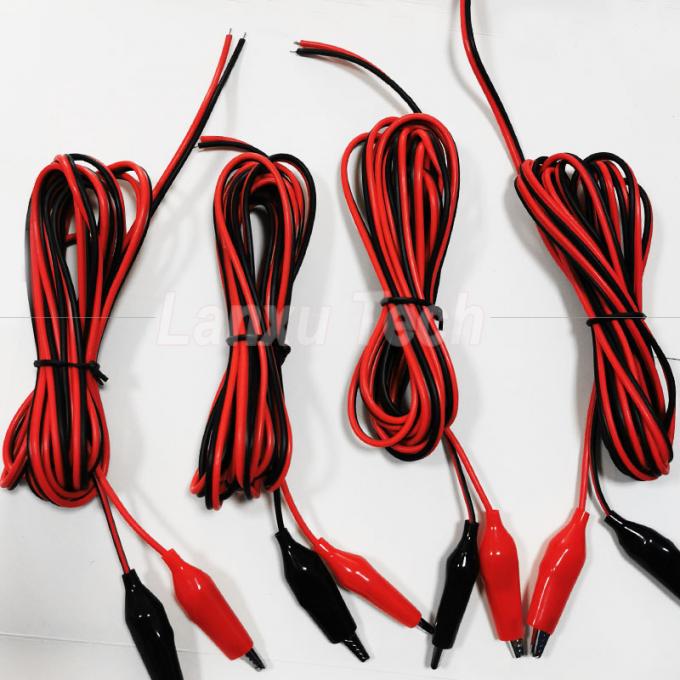 12v nero rosso test elettrico porta Jumper filo alligatore Crocodile clip cavo 2