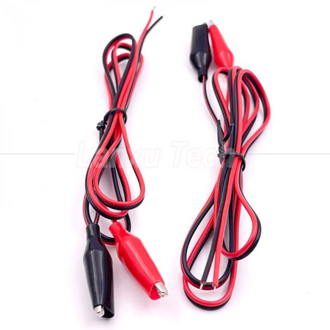 12v nero rosso test elettrico porta Jumper filo alligatore Crocodile clip cavo 3