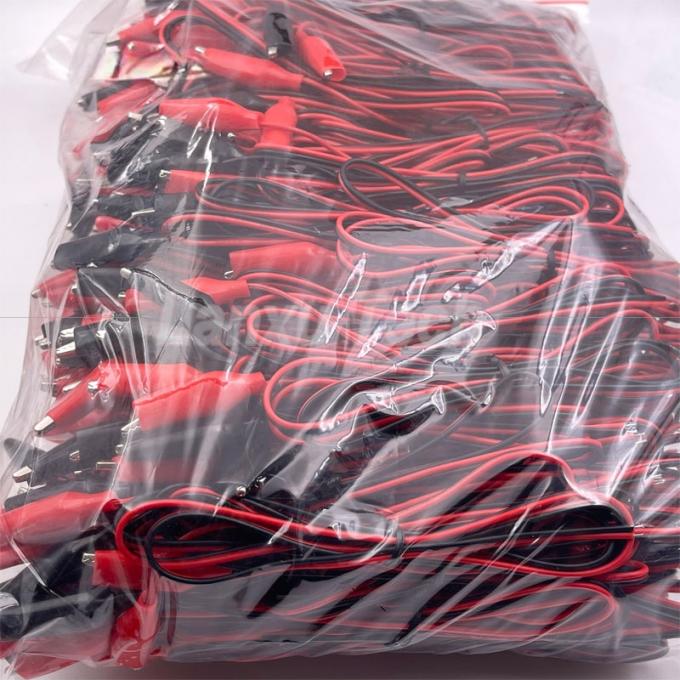 12v nero rosso test elettrico porta Jumper filo alligatore Crocodile clip cavo 6