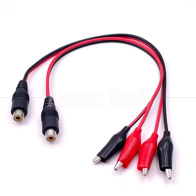 Cable per altoparlanti da RCA AV femminile a Alligator Clips 0