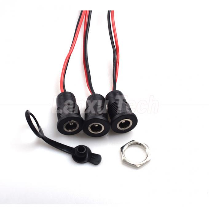 DC 022 5.5x2.1mm 5.5x2.5mm Femminile Socket Threaded Mount a JST SM 2 Pin Connector Cable 2