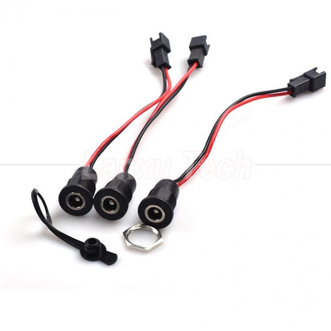 DC 022 5.5x2.1mm 5.5x2.5mm Femminile Socket Threaded Mount a JST SM 2 Pin Connector Cable 5