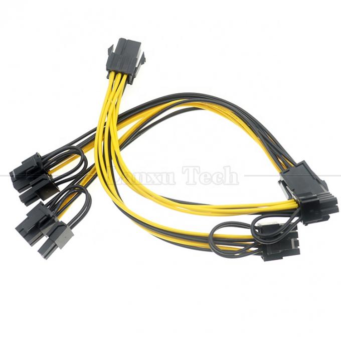 18AWG Pure Cooper Splitter 6 PIN femmina a doppia 8 PIN 6+2 maschio PCI Express PCIe Cable per schede grafiche GPU 5