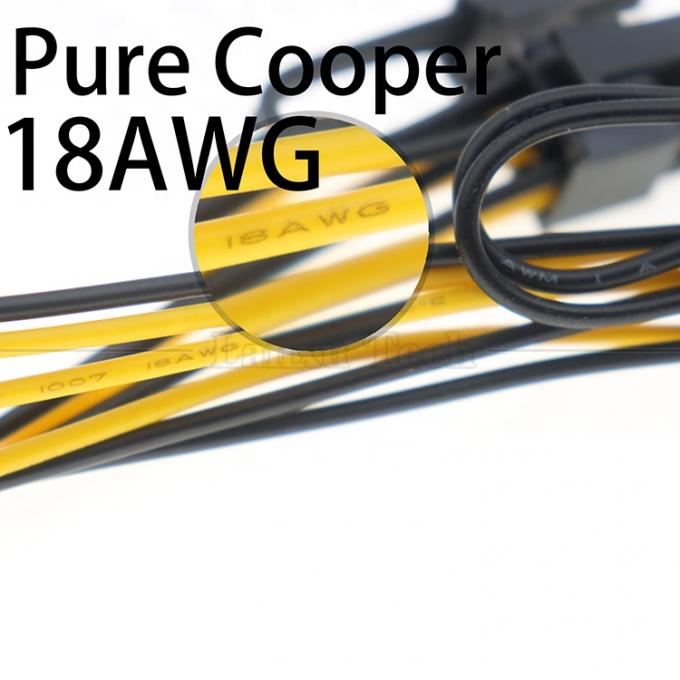 18AWG Pure Cooper Splitter 6 PIN femmina a doppia 8 PIN 6+2 maschio PCI Express PCIe Cable per schede grafiche GPU 2
