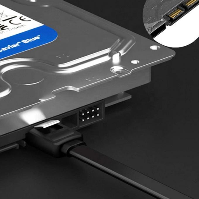 Alta velocità 6Gbps di blocco angolo destro di chiusura Sata III 3.0 cavo di estensione di alimentazione per disco rigido 3