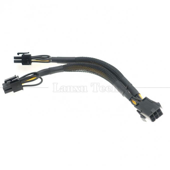Sleeved 18AWG Pure Cooper Y Splitter 6 Pin to Dual 8 Pin 6+2 PCI Express Power Adapter Estensione cavo PCIe per GPU 5