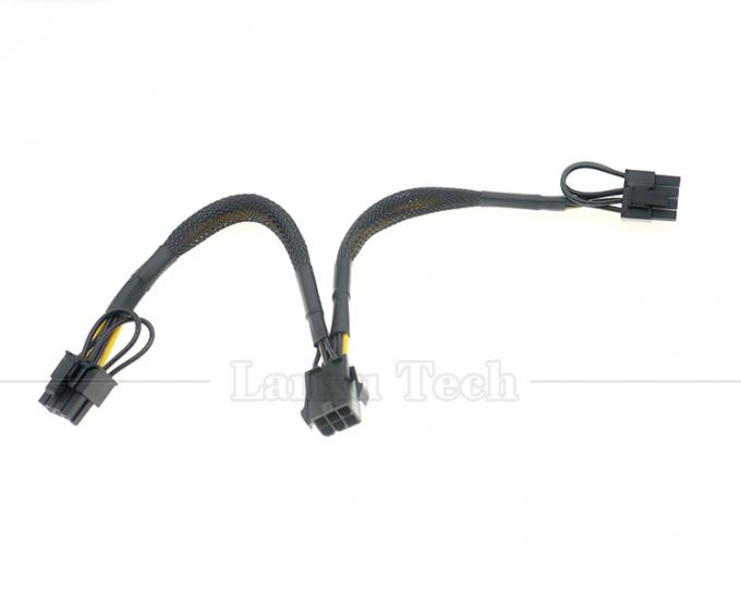 Sleeved 18AWG Pure Cooper Y Splitter 6 Pin to Dual 8 Pin 6+2 PCI Express Power Adapter Estensione cavo PCIe per GPU 7