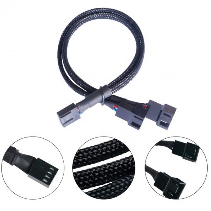 Motherboard CPU 4 PIN Connector PC Case Controllo della temperatura Ventilatore di raffreddamento Y Splitter Estensione PWM Cavo 0